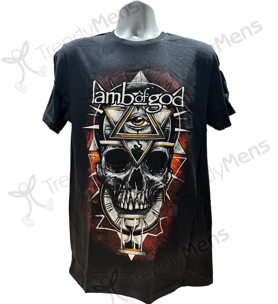 Lamb of God Men's Short Sleeve T-Shirt Printed All Seeing Red