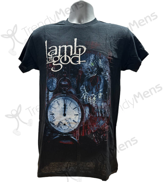 Lamb of God Circuitry Skull Recolour Graphic Print T-Shirt