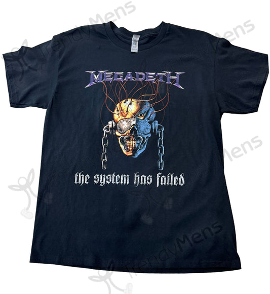 Megadeth Systems Fail Print T-Shirt - Black