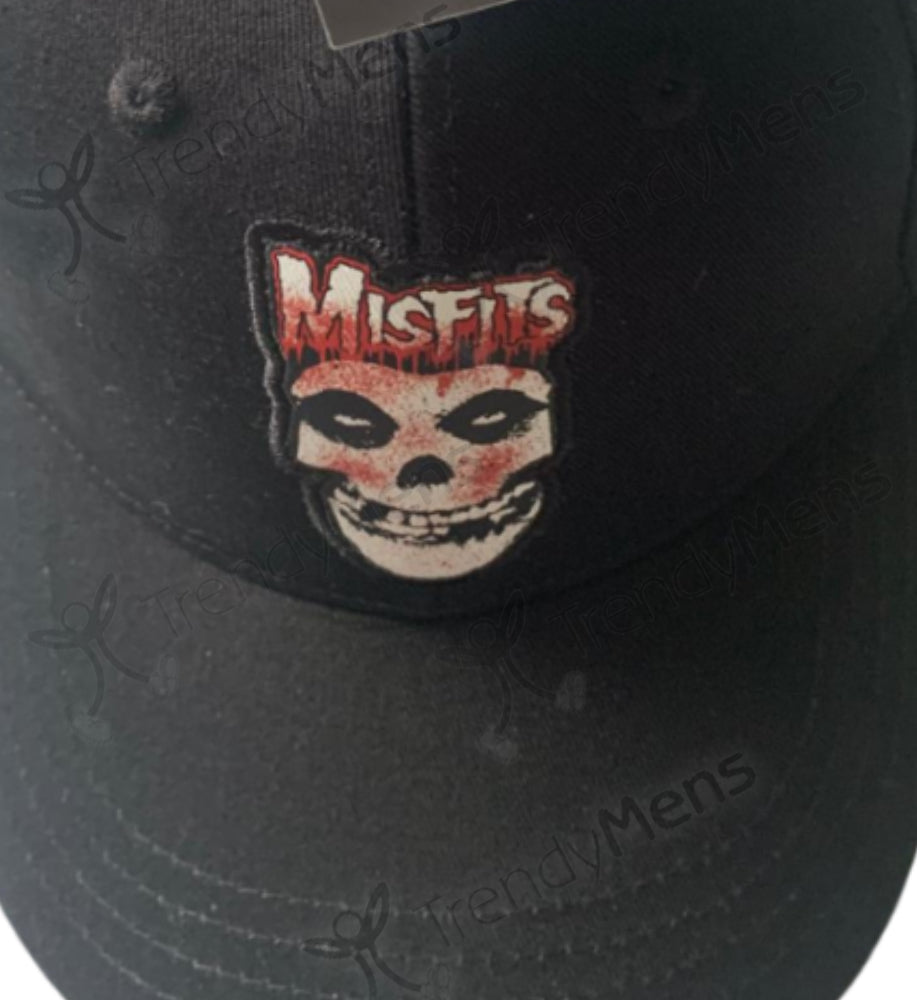 Misfits Blood Drip Skull Black Colour Baseball Cap