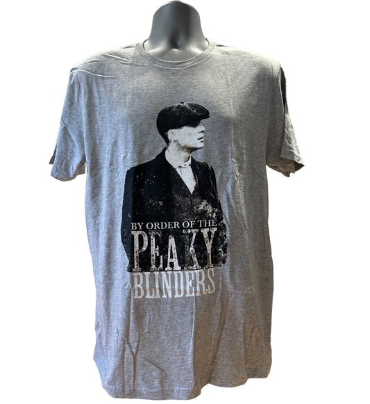 Peaky Blinders - Grey Character Vintage Portrait Men's T-Shirt - Grey