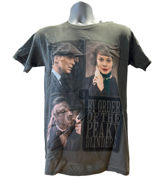 Peaky Blinders Portraits Grid Men's T-Shirt Grey