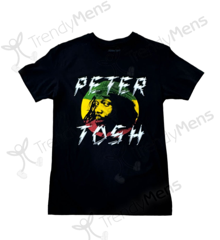 Peter Tosh Lightning Logo T-Shirt - Black