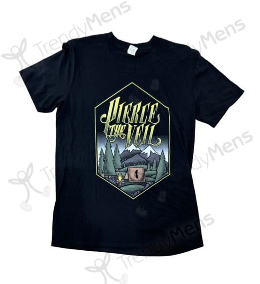 Pierce The Veil - Mountains Print T-Shirt - Black