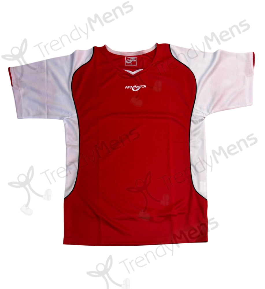 Protouch Red and White Short Sleeve Footballers Top T-Shirt