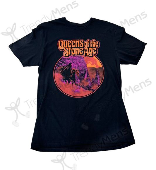 Queens Of The Stone Age - Hell Ride Print T-Shirt - Black
