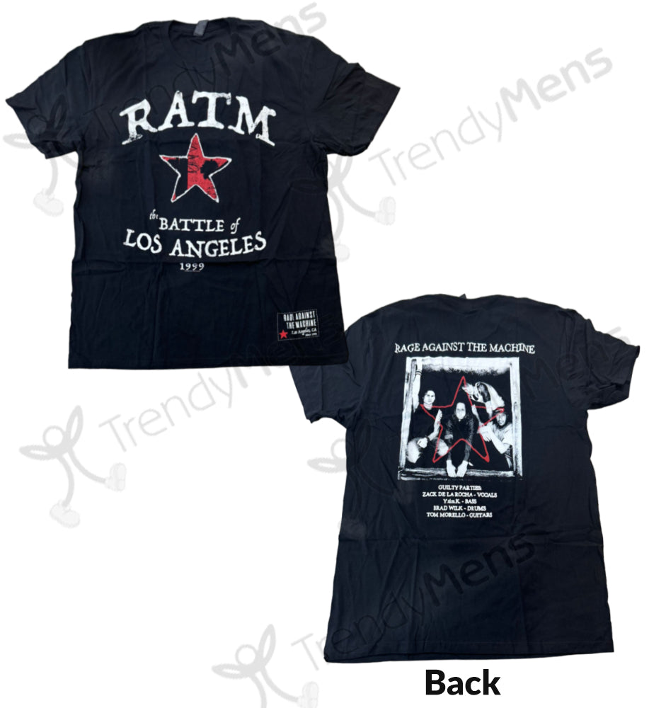 Rage Against The Machine Battle Star T-Shirt - Black