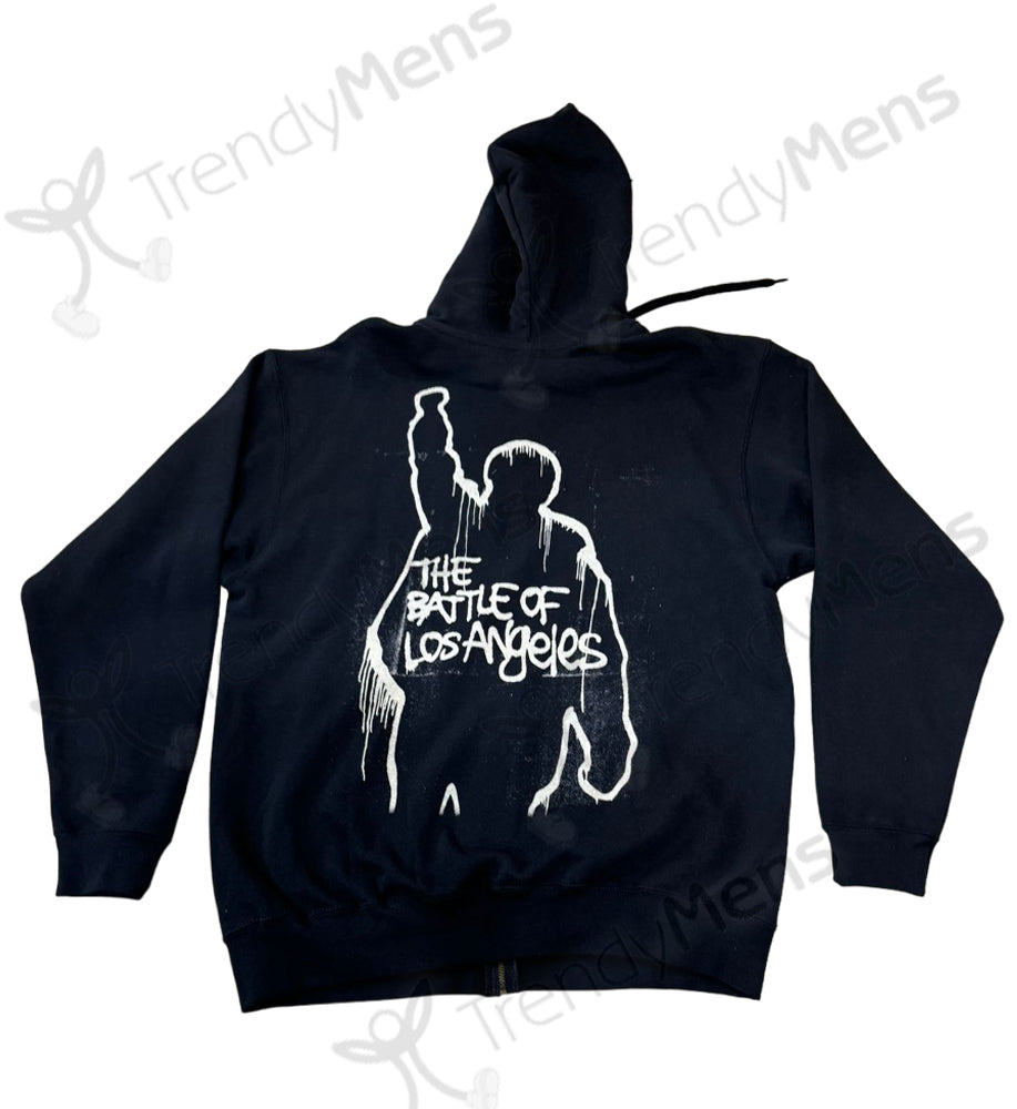 Rage Against The Machine The Battle Of LA Zipped Hoodie Black