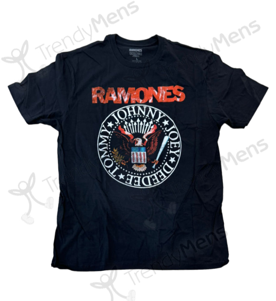 RAMONES Vintage Eagle Seal T-Shirt - Black
