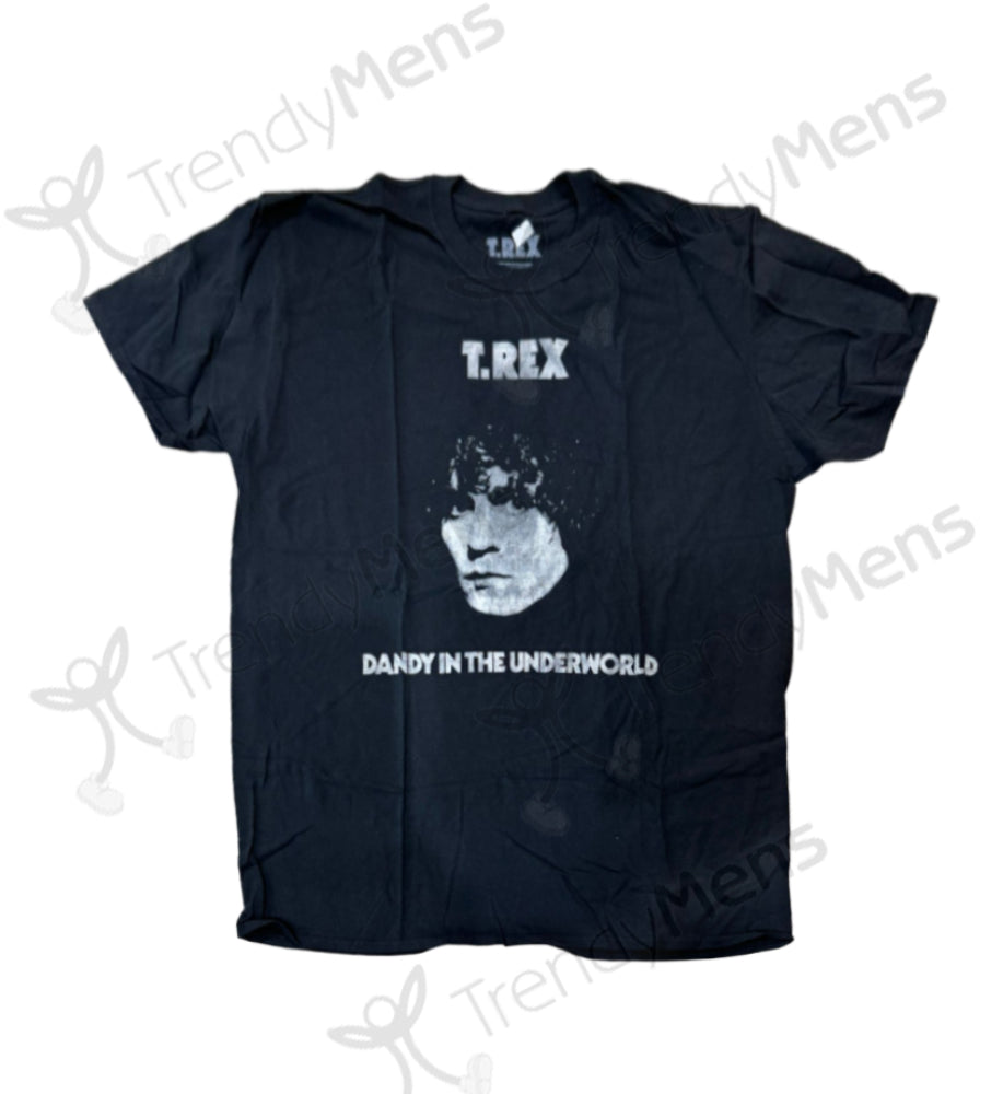 T Rex - Dandy In The Underworld Print Men's T-Shirt - Black