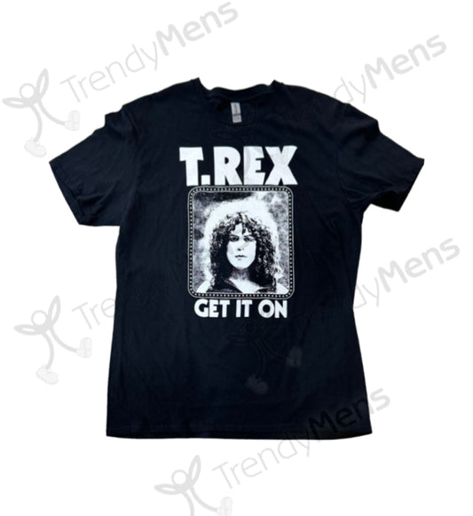 T Rex Get It On Men's T-Shirt - Black