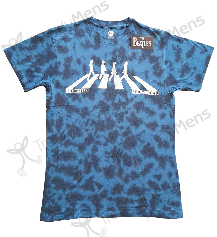 The Beatles - Abbey Road Crossing Dip Dye Men's T-Shirt - Blue