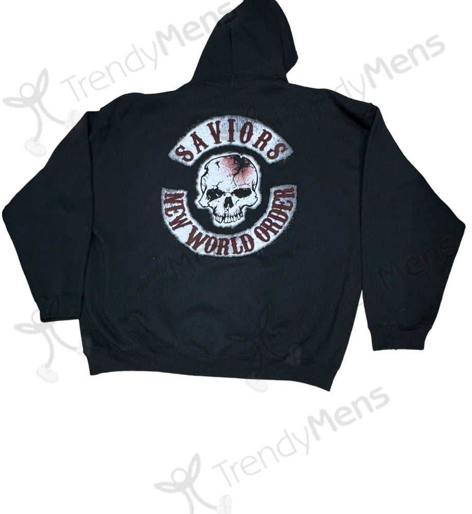 The Walking Dead Saviors New World Order Pullover Hoodie Black