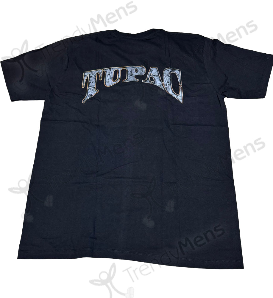 TUPAC Thug Angel Tee Black