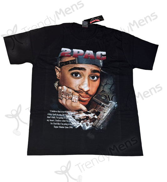 Tupac Vintage Rock Hip Hop Character T-Shirt