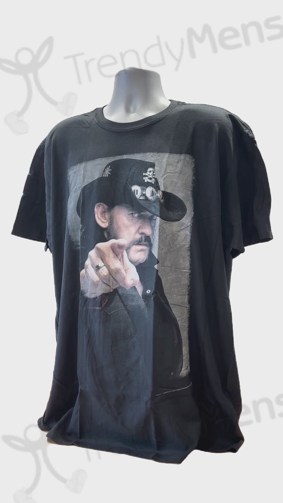 Buy Lemmy T Shirt Pointing Photo Print T-Shirt in Black