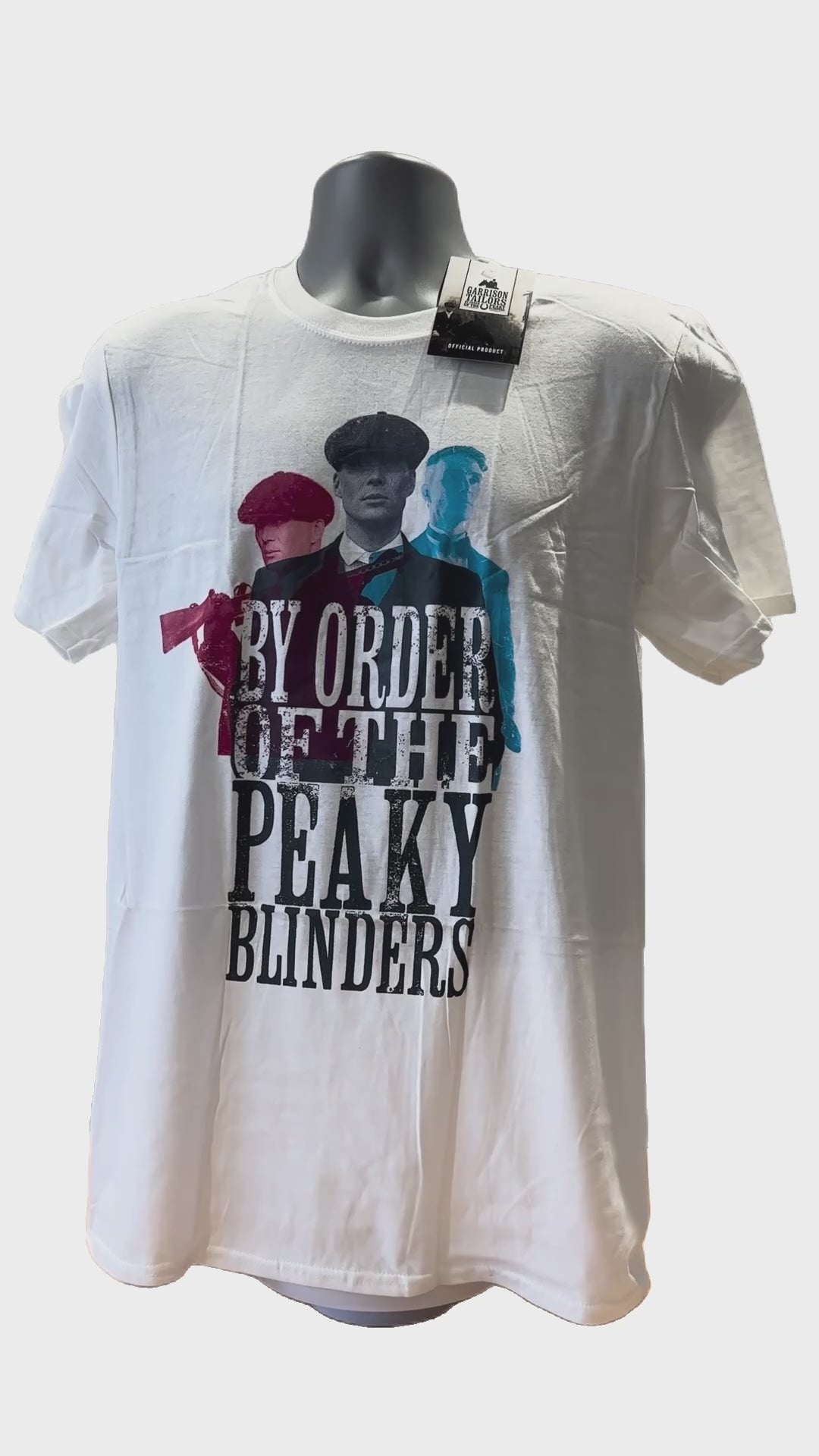 Buy Peaky Blinders - Chromatic 3 Tommys Men's T-Shirt White