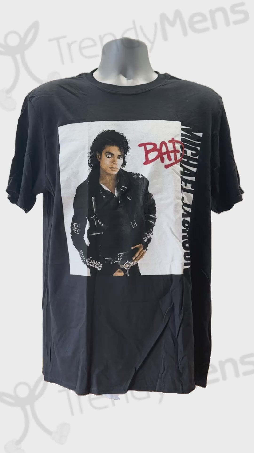 Michael Jackson Bad Logo Men's T-Shirt Black Video