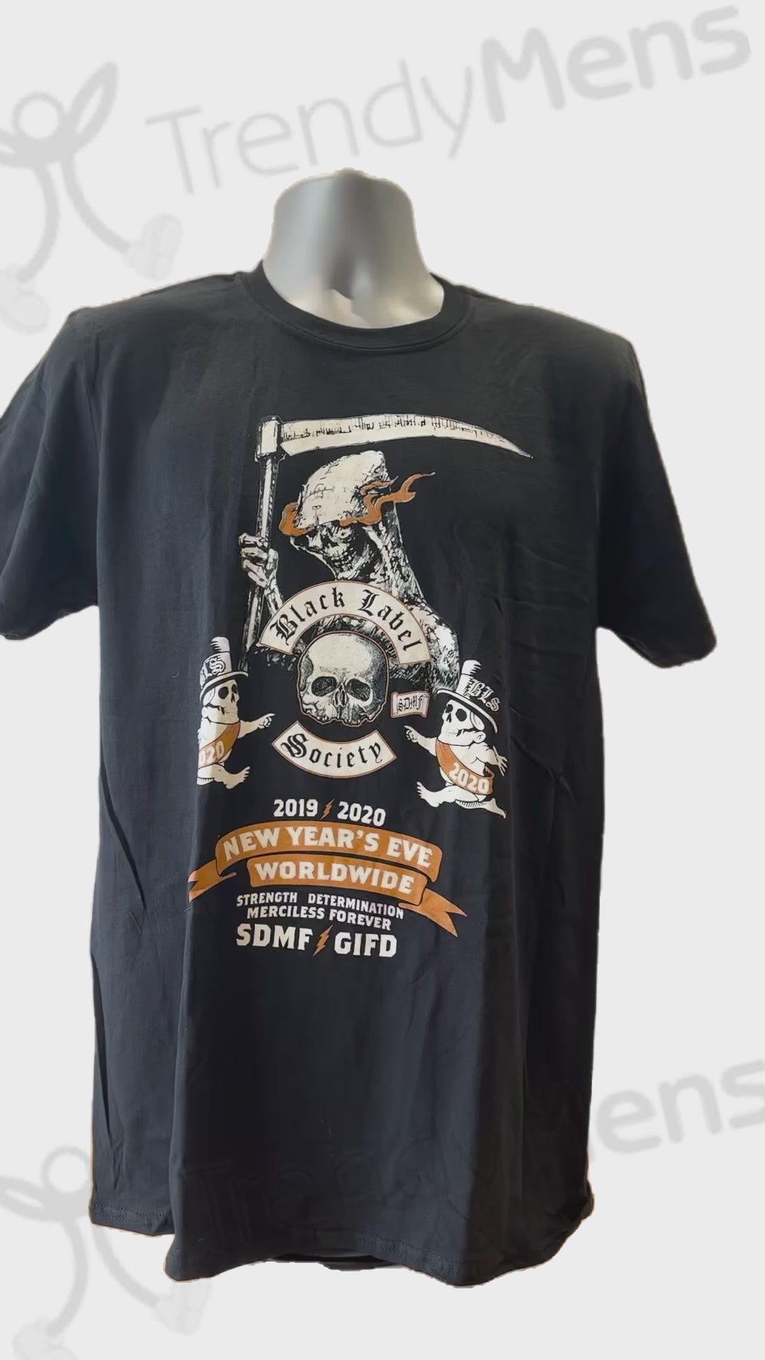 Buy Black Label Society New Year Eve 2020 Worldwide Men's Black T-Shirt Online