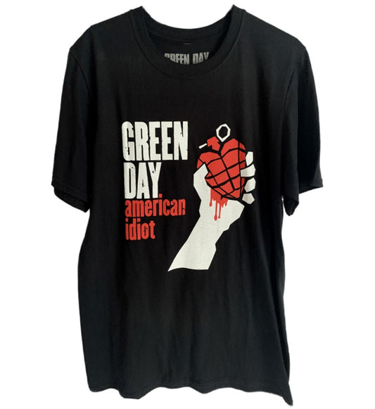 Green Day - American Idiot Design T-Shirt - Black