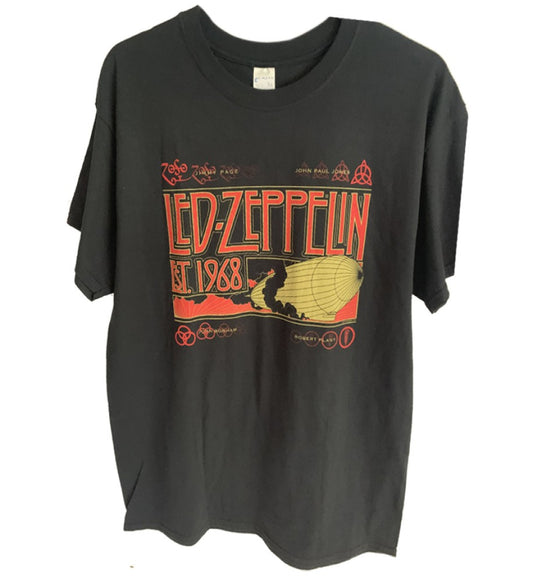 Led Zeppelin Establish 1968 Men's T-Shirt Black