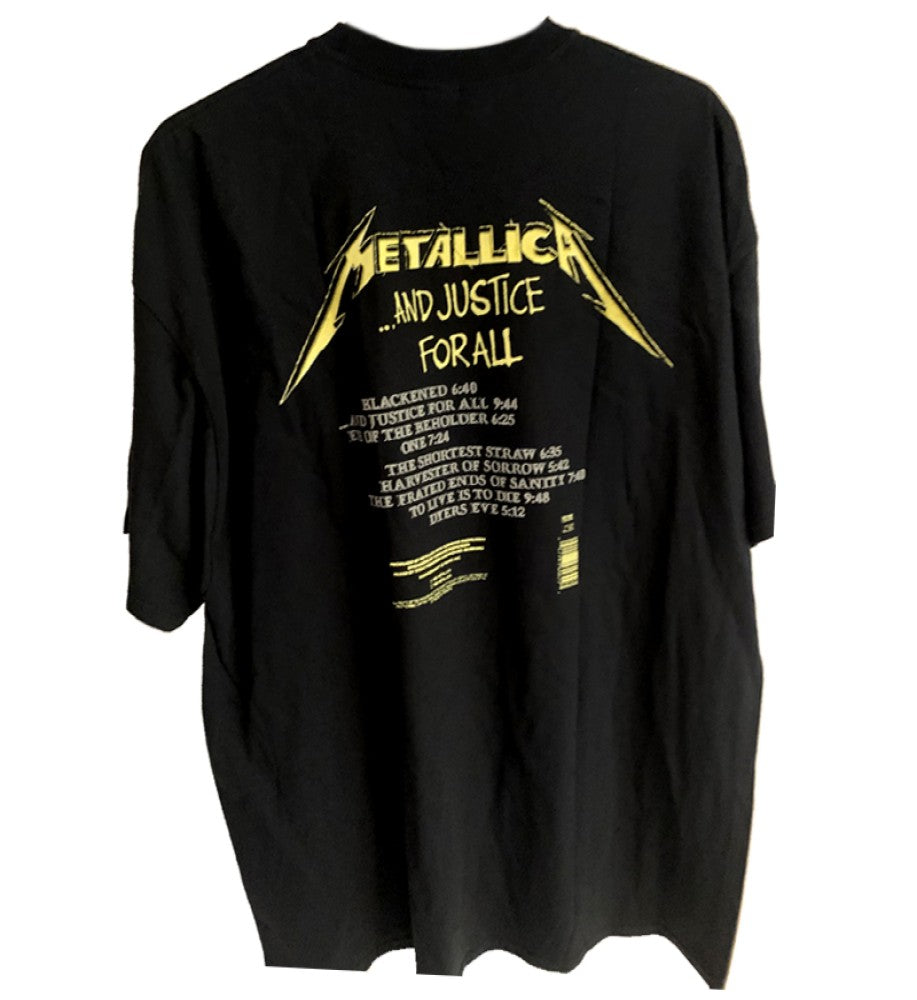 Metallica And Justice for All Printed Men's T-Shirt Black