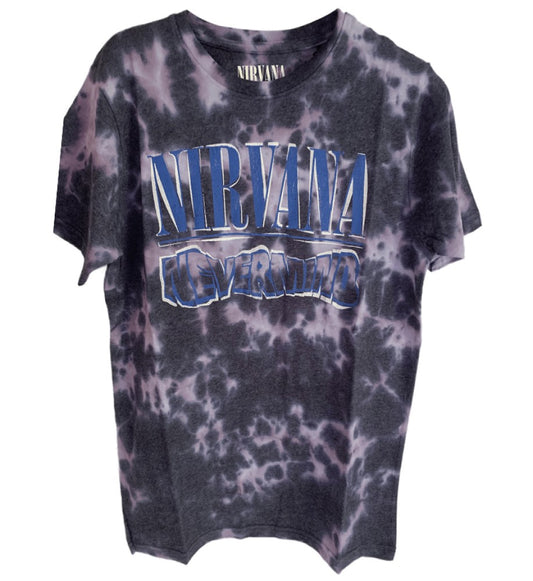 Nirvana - Wash Collection Vintage Print Men's T-Shirt - Purple