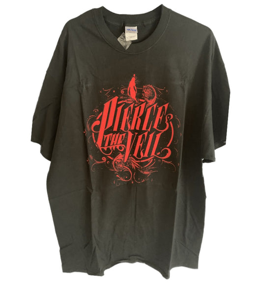 Pierce The Veil - Red Graphic Printed T-Shirt - Black