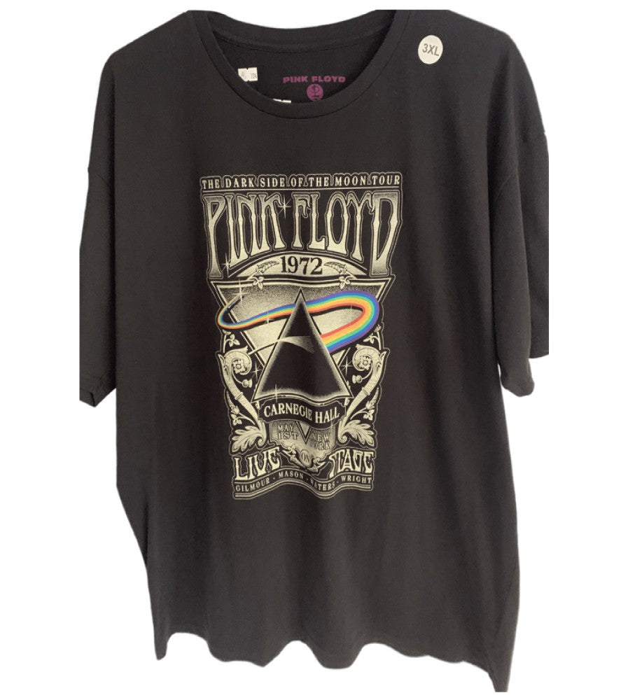 Pink Floyd Carnegie Hall Poster Graphic Print Men's T-Shirt Black