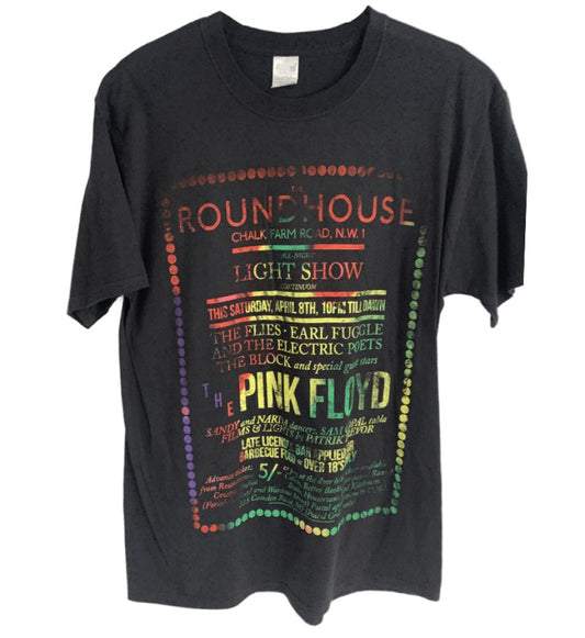 Pink Floyd - Round House Light Show Front Print Men's T-Shirt - Black