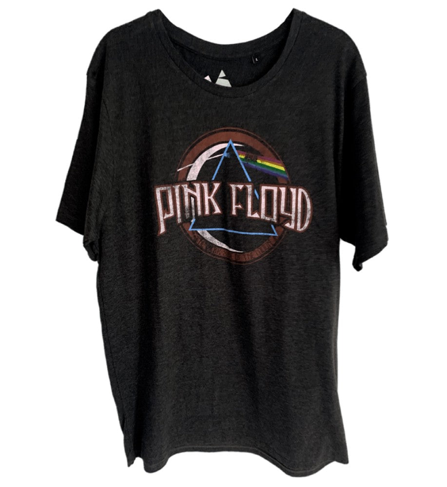 Pink Floyd - Vintage Dark Side Of The Moon Men's T-Shirt - Charcoal Grey