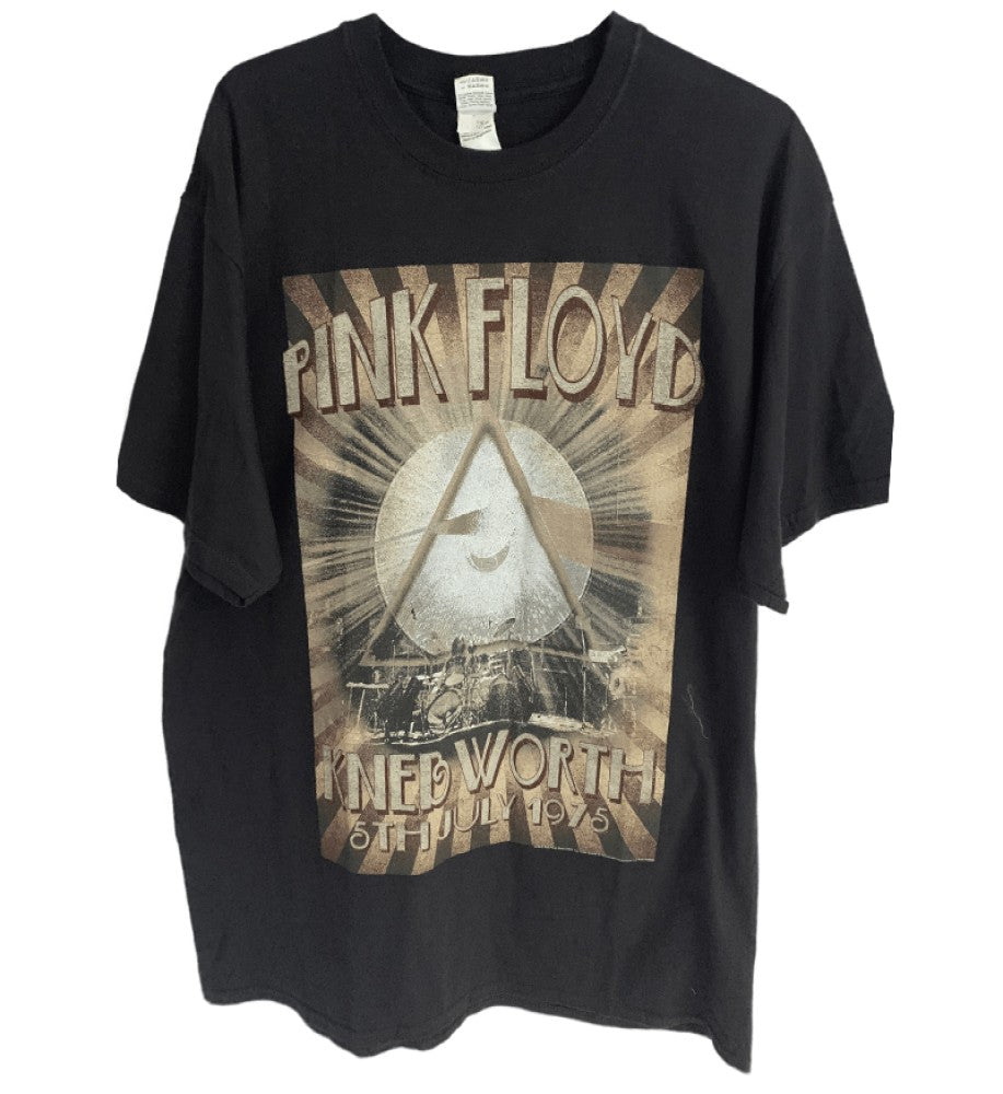Pink Floyd - Knebworth 5th July 1975 Logo Men's T-Shirt - Black