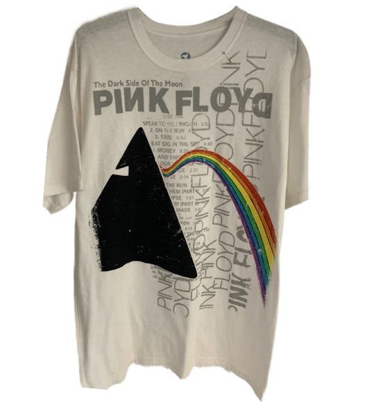Pink Floyd - Dark Side Of The Moon Graphic Print Men's T-Shirt - White