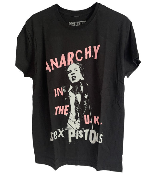 Sex Pistols Anarchy in the UK Print Men's T-Shirt Black