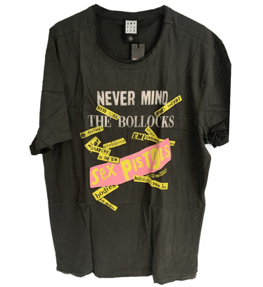 Never Mind The Bollocks Print Men's T-Shirt Charcoal Grey