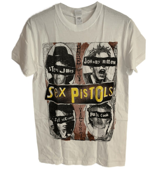 Sex Pistols Band Members Print Men's T-Shirt White