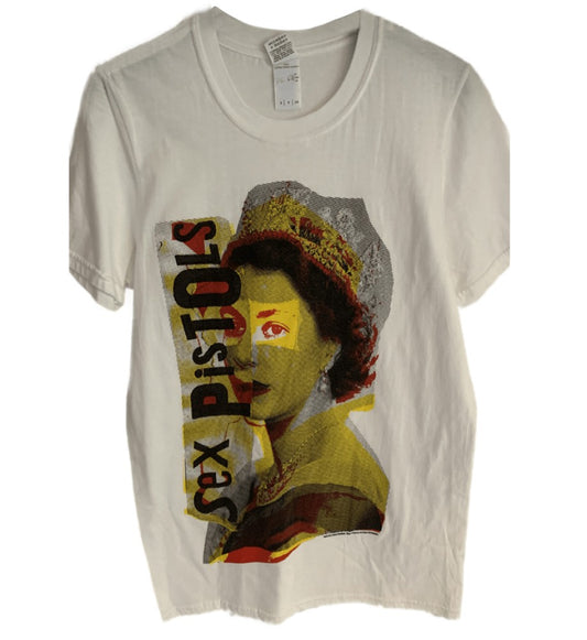 Sex Pistols Queen Print Men's T-Shirt  White