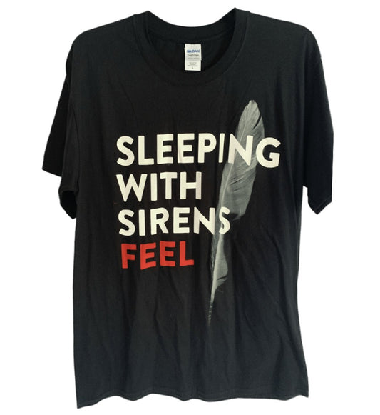 Sleeping With Sirens T-Shirt With Feel Print in Front Black