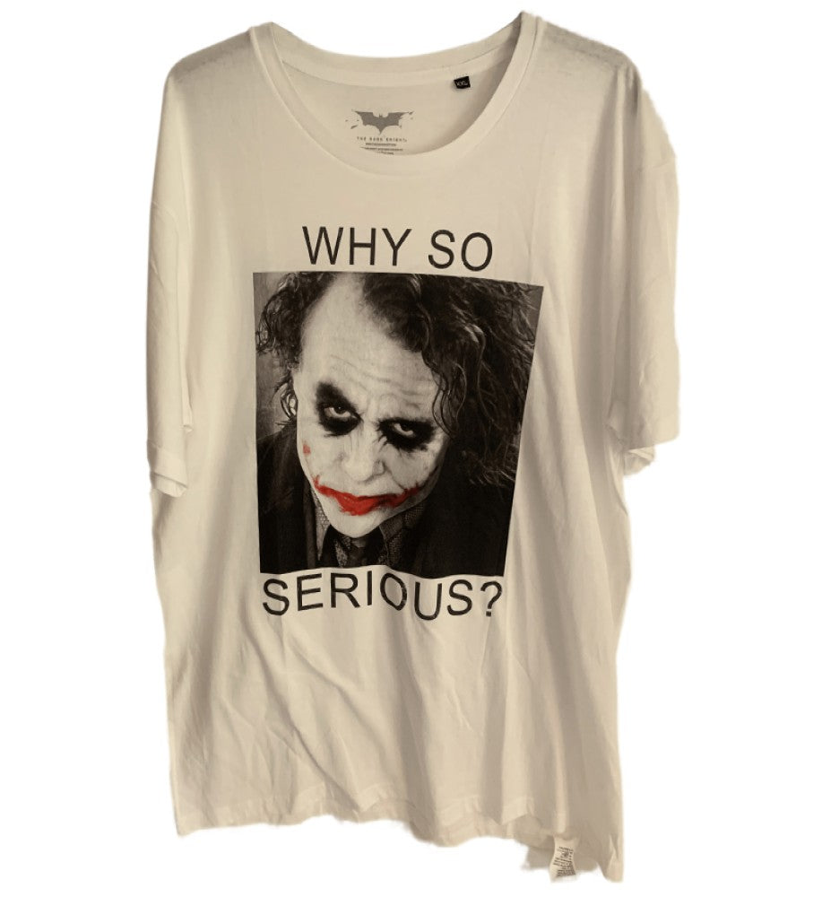 Batman - Why So Serious Printed Men's T-Shirt - White