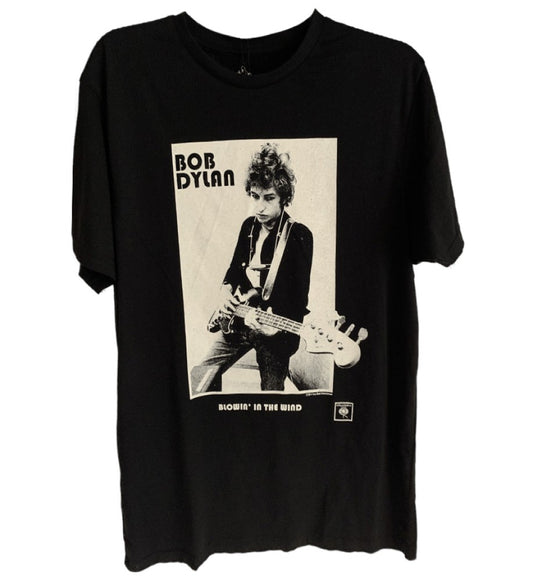 Bob Dylan - Blowin In The Wind Logo Men's T-Shirt - Black
