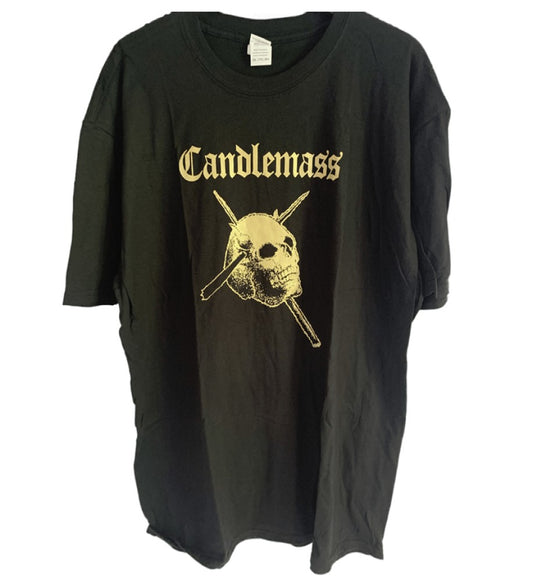 Candlemass - Gold Skull Men's T-Shirt - Black