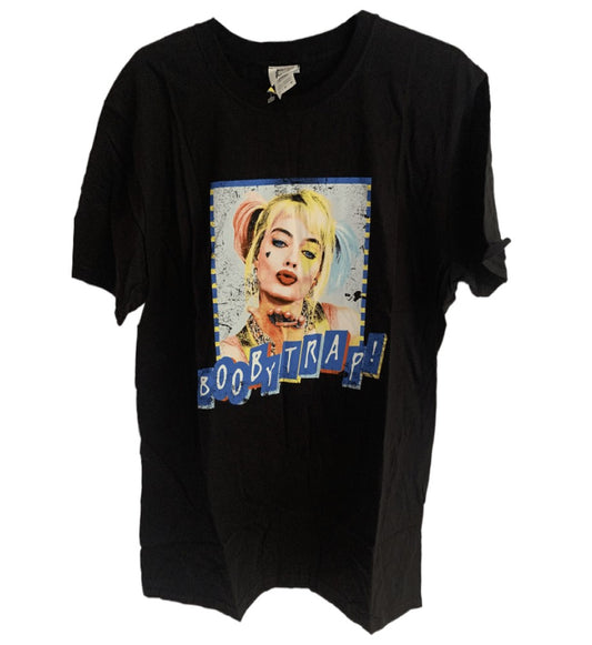 Harley Quinn - Booby Trap Graphic Print T-Shirt - Black