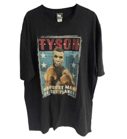 Mike Tyson - Baddest Man On The Planet Graphic Men's T-Shirt - Black