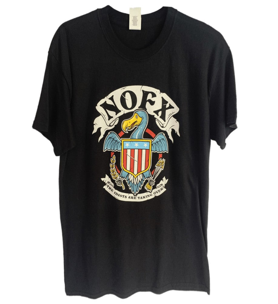 NOFX - The Idiots Are Taking Over Eagle Flag Logo Men's T-Shirt - Black