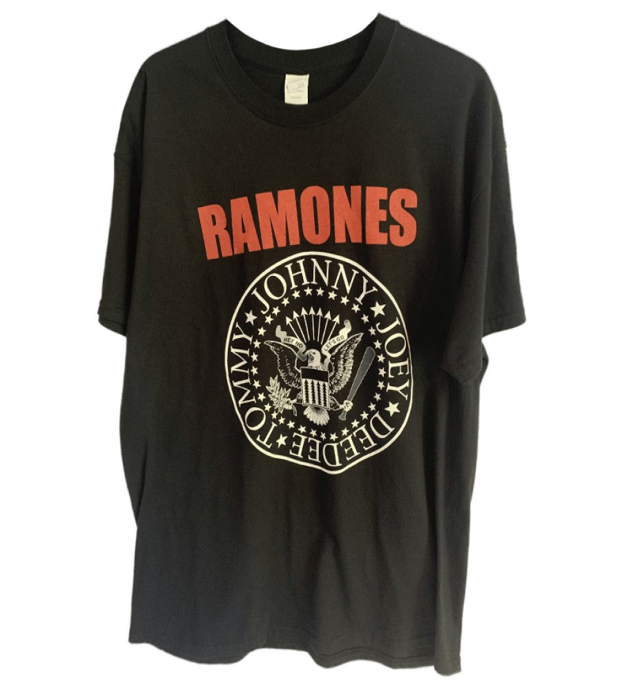 RAMONES - Red Seal Logo Men's T-Shirt - Black