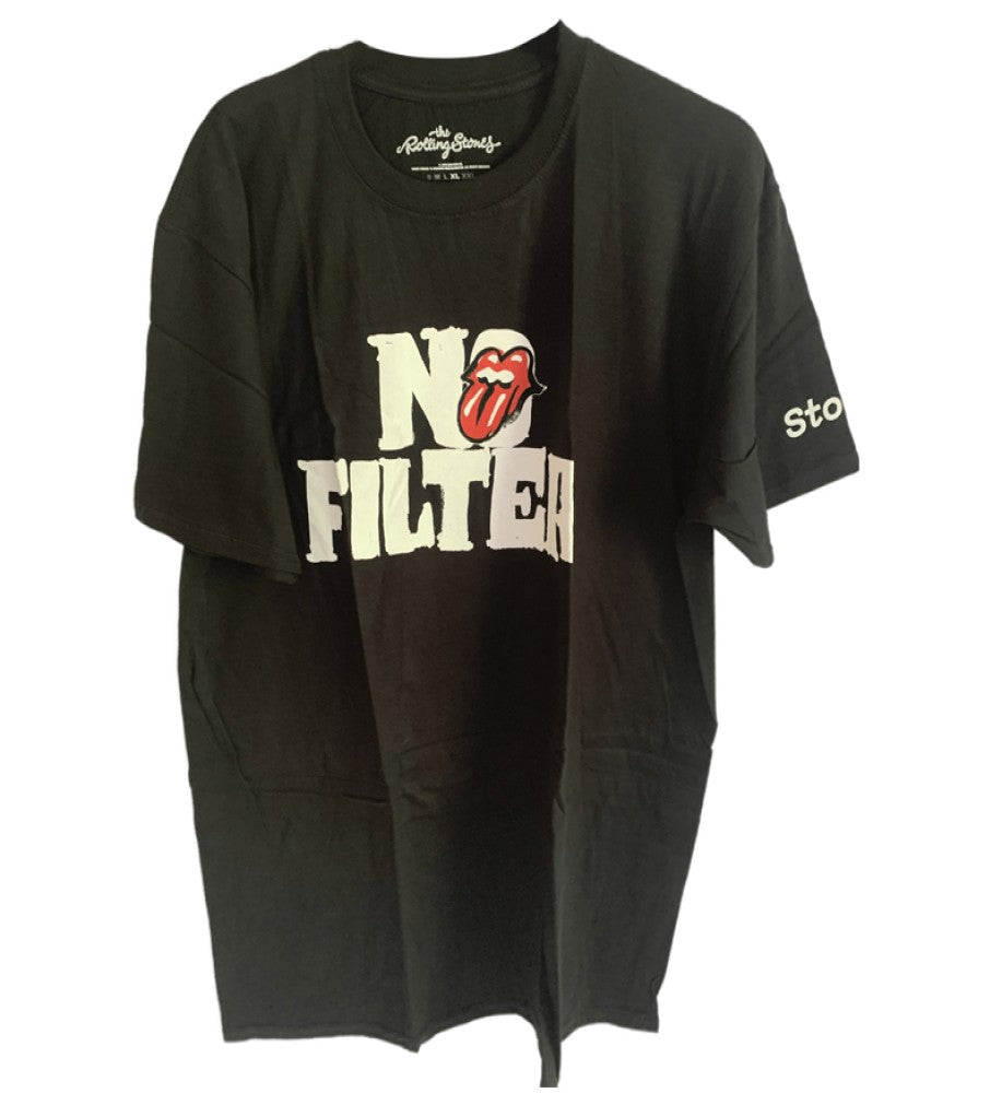 The Rolling Stones - No Filter Header Logo Men's T-Shirt - Black