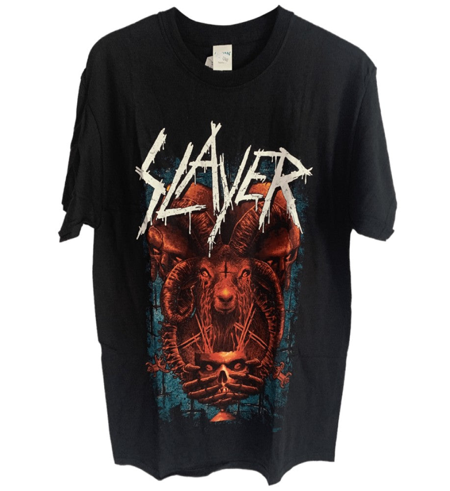 Slayer - Goat Head Prey With Background Men's T-Shirt - Black