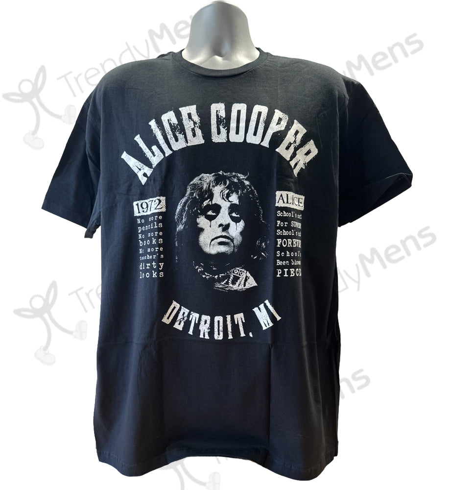 Alice Cooper - Schools Out Lyrics Men's T-Shirt - Black