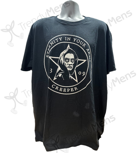 Creeper T-Shirt Eternity in Your Arms Print New Black
