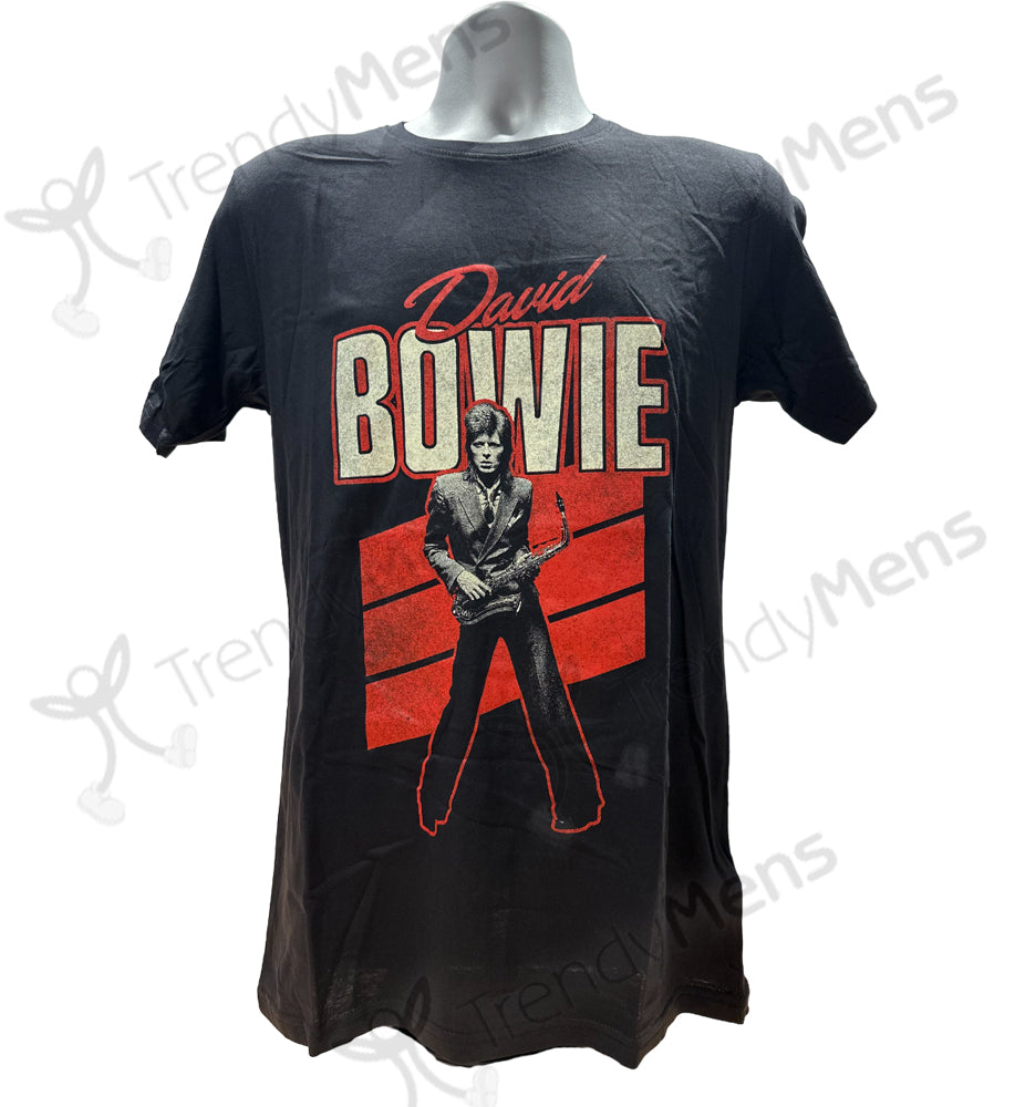 David Bowie - Red Sax Graphic Print T-Shirt